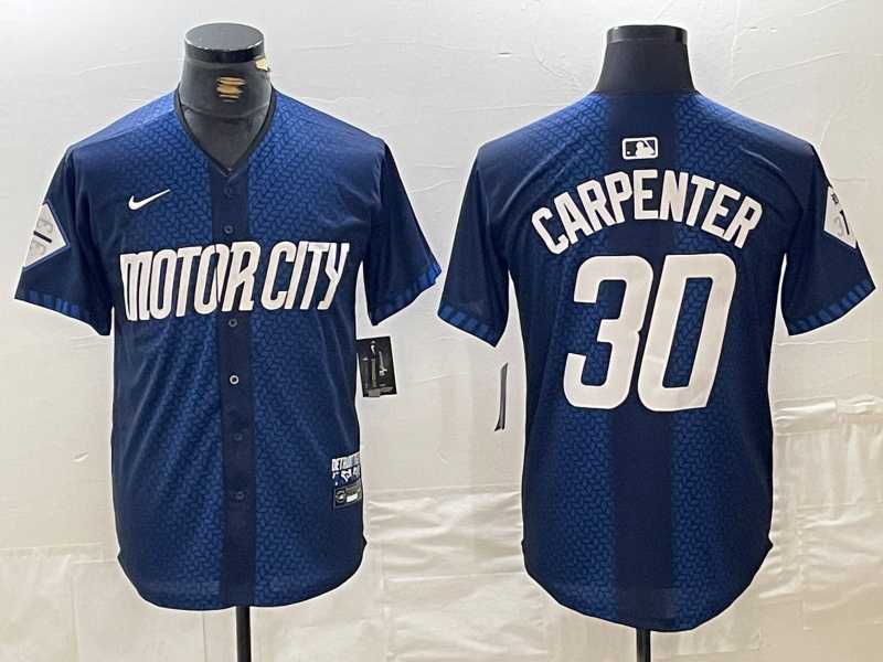 Mens Detroit Tigers #30 Kerry Carpenter 2024 Navy City Connect Cool Base Limited Stitched Jersey